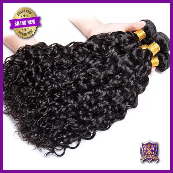 Brazilian Water Wave Human Hair Bundles 4 Count 18-24 Inch Extensions main image 6